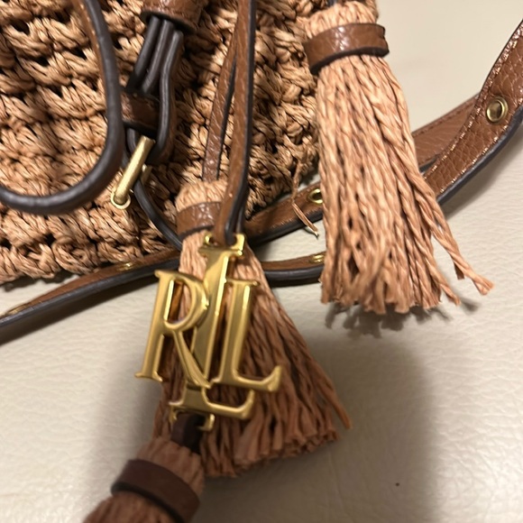 Ralph Lauren Tan Woven Bucket Bag - Picture 3 of 15